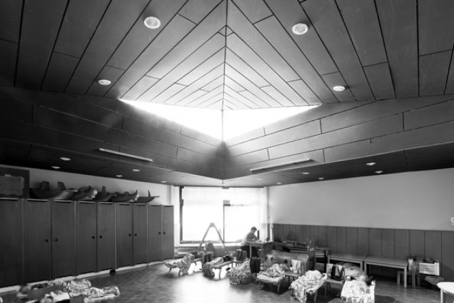 Kindergarten Oton Župančič, unit Mehurčki, 1982, architect Drago Klemenčič, photo Blaž Jamšek