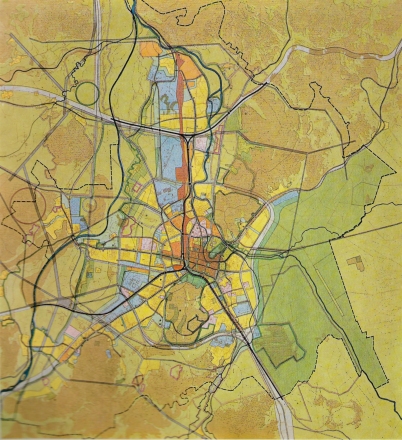 Funkcionalna členitev površin, GUP, 1966 (vir: LUZ, 1975)