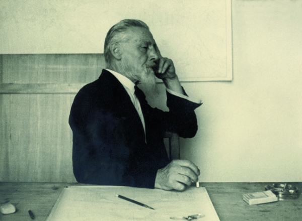 Plečnik in Ljubljana around 1940 (archive MGML, Plečnik’s House)