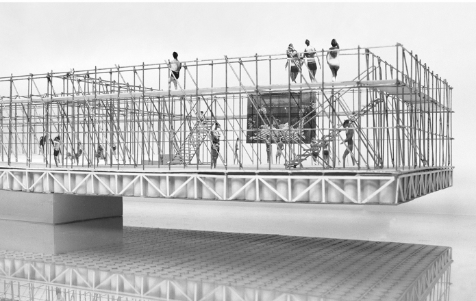 2017 Piranesi Student Honorable Mention: Floating Pool Parasite, Rijeka, Croatia, 2017, students: Robert Barbir, Nika Bralić, Ivana Brzović, Ivan Bulian, mentors: Prof. Mateo Biluš, doc. Vedran Duplančić, doc. Zorana Protić, Faculty of architetecture