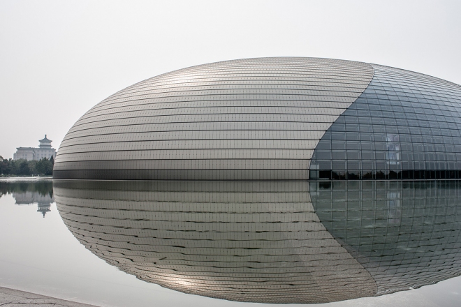 National opera, Bejing, arch. Paul Andreu, 2010, photo Maruša Debevec