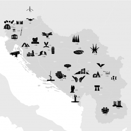 Map of selected monument was designed by Eva Mavsar