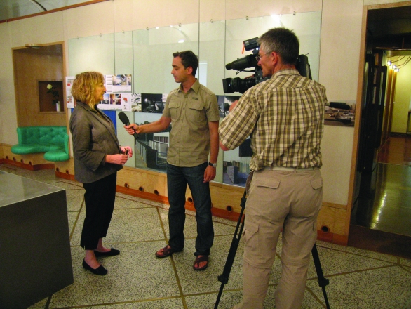 Yvone Farrell, intervju za TV SLO, 18. junij 2007, foto Andrej Hrausky