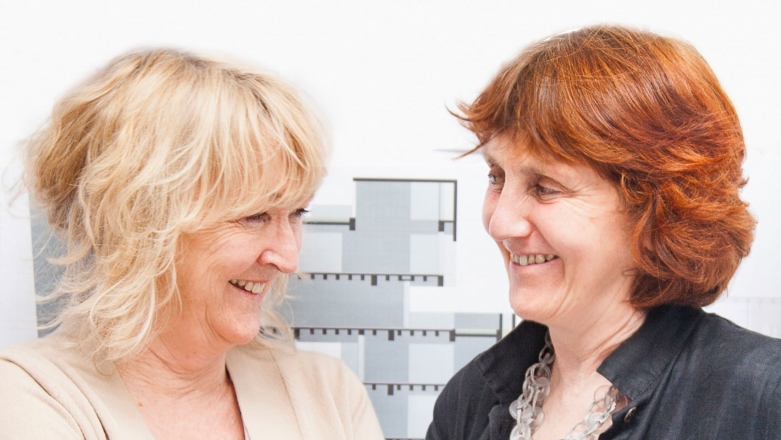Shelley McNamara and Yvonne Farrell, photo Alice Clancy, source Dezeen