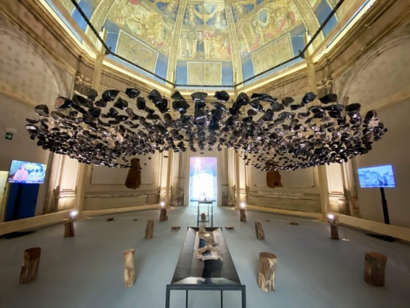 The Anthropocene Museum: Exhibit 3.0 Obsidian Rain, 2021, CAVE_BUREAU, source: https://www.juliet-artmagazine.com/en/africa-in-venice/