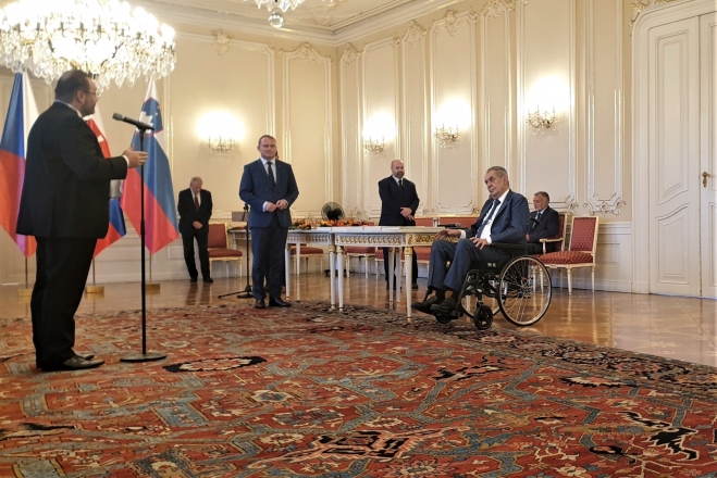 Pozdrav predsedniku Milošu Zemanu