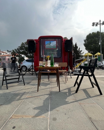 kiosk K67 at Ukmarjev trg/square in Koper, 2023